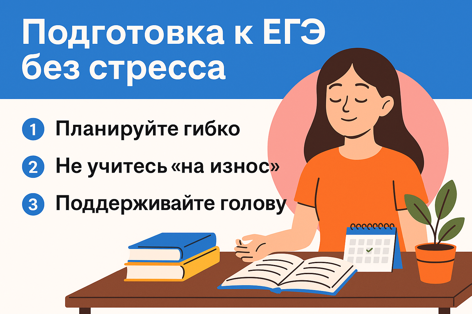 🧘 Как подготовиться к ЕГЭ без лишнего стресса: стратегия спокойной и уверенной подготовки
