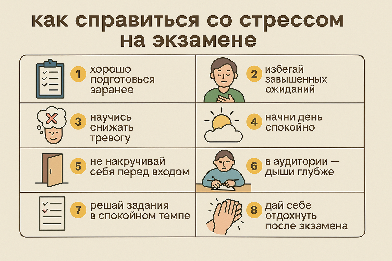 👌 Как не оказаться в стрессовой ситуации на экзамене ЕГЭ или ОГЭ: спокойствие, фокус, уверенность